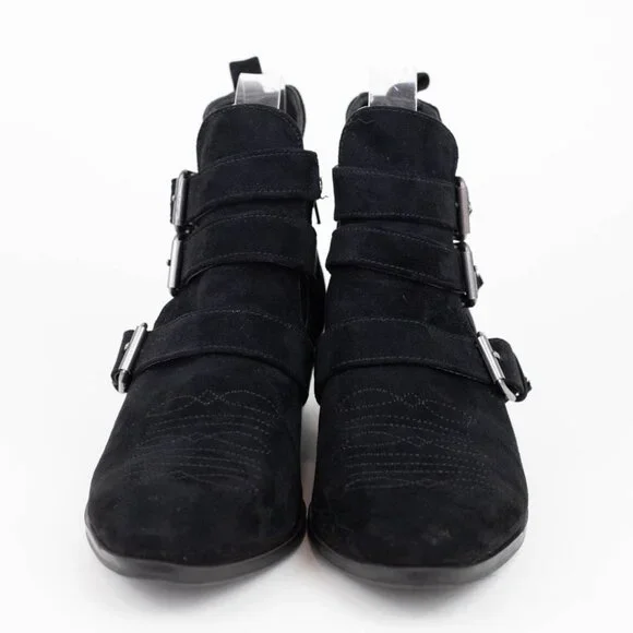 Universal Thread Target Black Kelsey Western Buckle Ankle Booties Women’s Size 6 - Picture 5 of 15